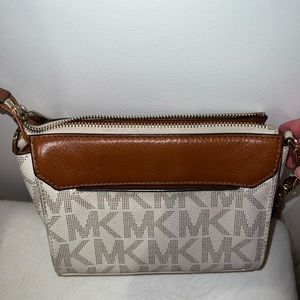 Micheal Kors Crossbody Bag | Color: Brown/White